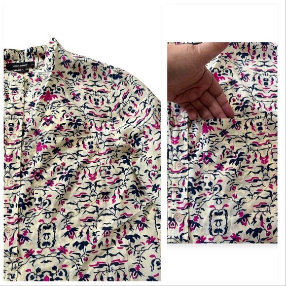 Isabel Marant Rusak Silk Printed Shirt,  Size  FR 38/US 6, New with tag, - Picture 10 of 14